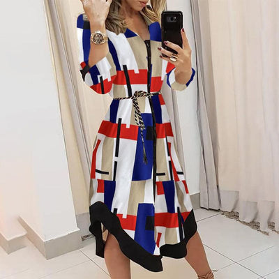 Alina - Damen Boho-Maxikleid