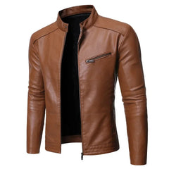 Theo® | Elegante Lederjacke in Braun
