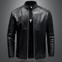 Friedhelm® | Elegante Herren-Lederjacke und Bikerjacke in Schwarz