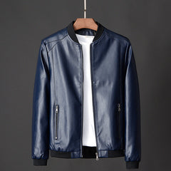 Tornado Herbst-Lederjacke in Blau