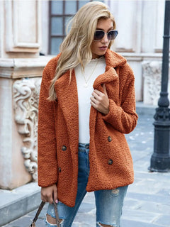 Mantora™ - Schicker Kuscheliger Teddy-Mantel in Orange