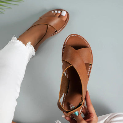 Nadine® | Damen Ledersandalen mit Schnalle