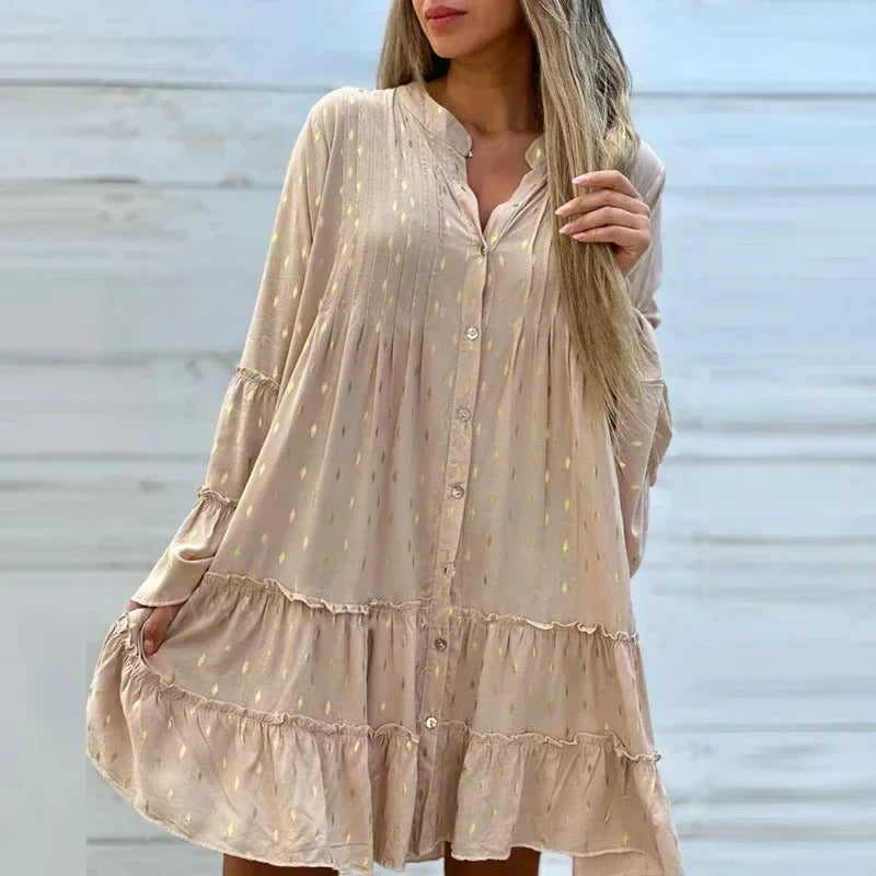 Rüschen-Swing-Kleid