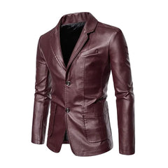 Thaddäus® | Business Casual Lederjacke in Braun