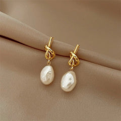 Micara - Knotty Pearls - Ohrringe in Perle