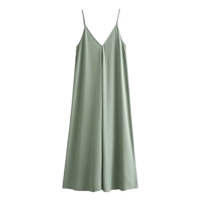 Sexy rückenfreies Slip-Maxi-Kleid