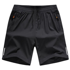 Herren Trainings-Joggingshorts mit Taschen in Schwarz