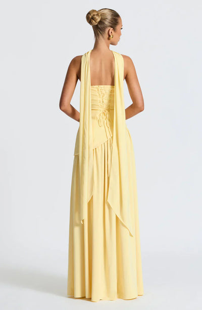 Micah | Elegantes Langes Kleid mit Schlitz