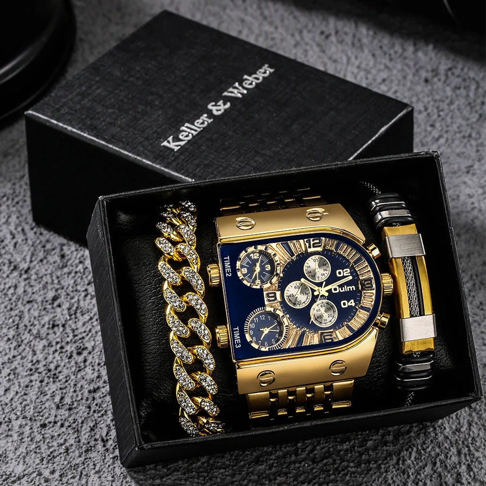 Cronos Eleganz - Uhr und Doppelarmband Set als Geschenk