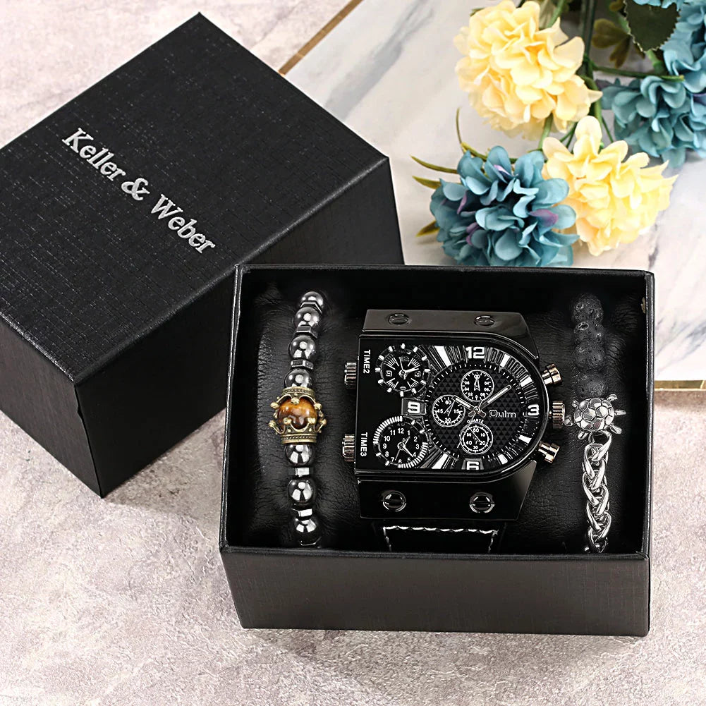 Cronos Eleganz - Uhr und Doppelarmband Set als Geschenk
