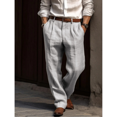 Manuel | Herren Leichte Leinenhose in Grau