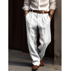 Manuel | Herren Leichte Leinenhose in Weiß