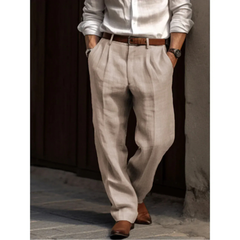 Manuel | Herren Leichte Leinenhose in Beige