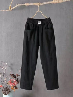 Suzanne | Leinenhosen für Frauen in Schwarz