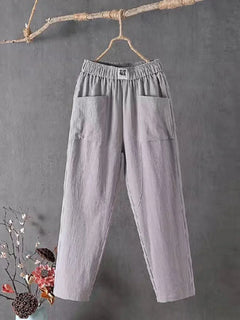 Suzanne | Leinenhosen für Frauen in Grau