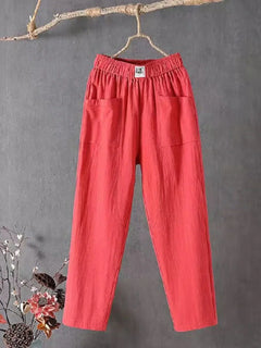 Suzanne | Leinenhosen für Frauen in Rot