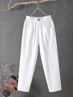 Suzanne | Leinenhosen für Frauen in Weiß