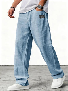 Marei | Elegante Atmungsaktive Leinenhose in Blau
