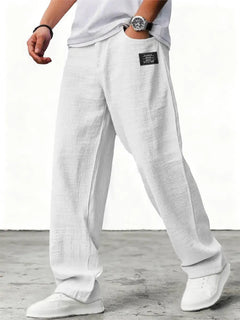 Marei | Elegante Atmungsaktive Leinenhose in Weiß
