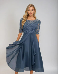 Vireya - Luxuriöses Abendkleid in Blau