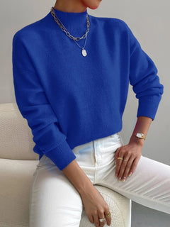 Yvonne – Eleganter Strickpullover in Blau