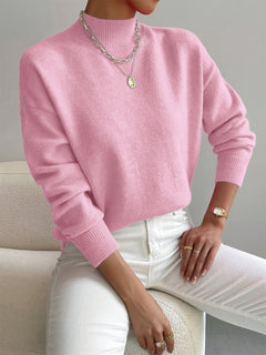 Yvonne – Eleganter Strickpullover in Hellrosa