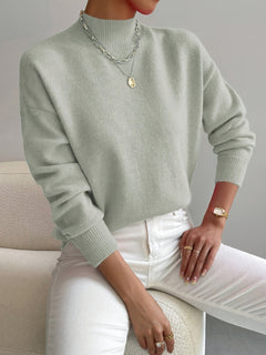 Yvonne – Eleganter Strickpullover in Hellgrün