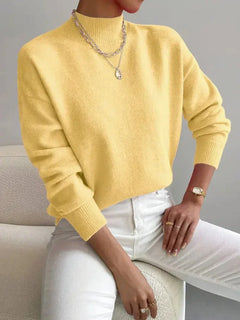Yvonne – Eleganter Strickpullover in Gelb