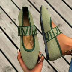 Marlena | Damen Mary Jane Karomuster Ballerinas in Grün