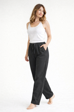 Marlene | Bequeme Lässige Damenhose in Schwarz