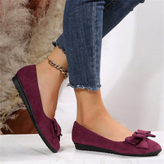 Marlotta | Damen Ballerinas mit Schleife in Burgunder