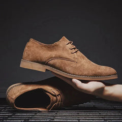 Martin | Herren Minimalistische Schnür-Derby-Schuhe in Braun