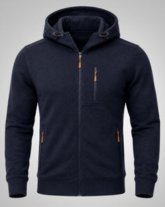 Martin | Herren Sportliches Reißverschluss Hoodie in Marineblau