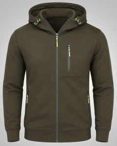 Martin | Herren Sportliches Reißverschluss Hoodie in Grün