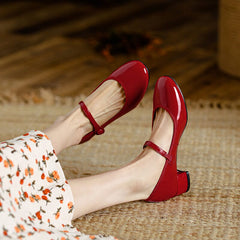 Adele® | Livy Leder Mary Janes in Rot