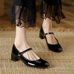 Adele® | Livy Leder Mary Janes in Schwarz