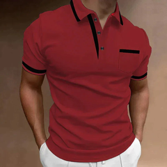Mats | Herren Klassisches Freizeit Poloshirt in Rot