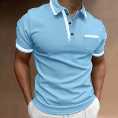 Mats | Herren Klassisches Freizeit Poloshirt in Blau