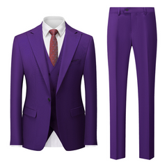 Maximilian | Herren Business Anzug Set in Dunkellila
