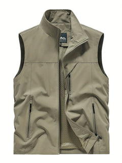 Maximilian | Herren Leichte Outdoor Weste in Kaki