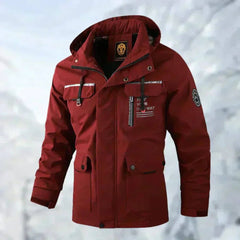 Maximilian | Herren Wasserdichte Outdoor-Steppjacke in Rot