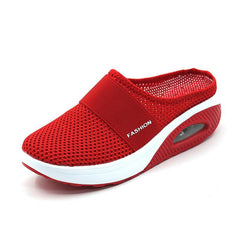 Meike | Damen Slip-On Sneaker mit Luftkissensohle in Rot