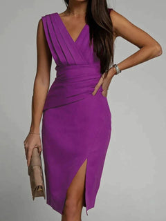 Keely | Drapiert Abendkleid in Lila