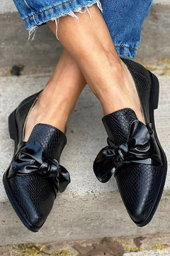 Meliora | Damen Loafer mit Schleife in Schwarz