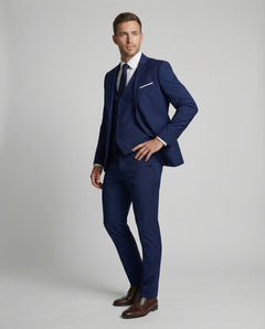 Michael | Herren Eleganter Slim-Fit Anzug in Dunkelblau
