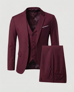 Michael | Herren Eleganter Slim-Fit Anzug in Rot