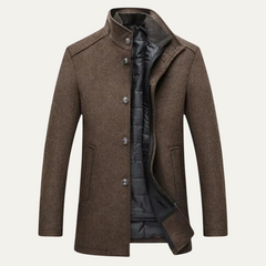 Michael | Herren Klassischer Gefütterter Trenchcoat in Braun