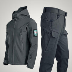 Michael | Herren Taktische Funktionale Kapuze Jacke in Grau