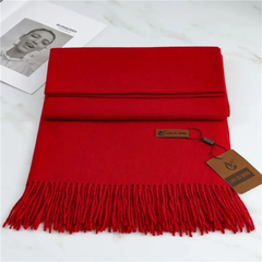 Mila | Warmer Kuscheliger Winter-Schal in Rot