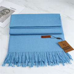 Mila | Warmer Kuscheliger Winter-Schal in Blau